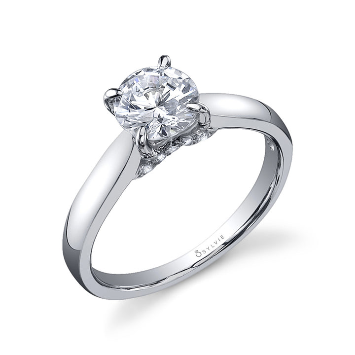 High-Polish Solitaire Engagement Ring