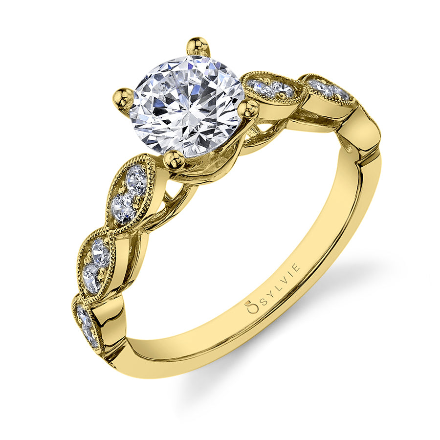 Jullienne - Vintage Inspired Round Solitaire Engagement Ring
