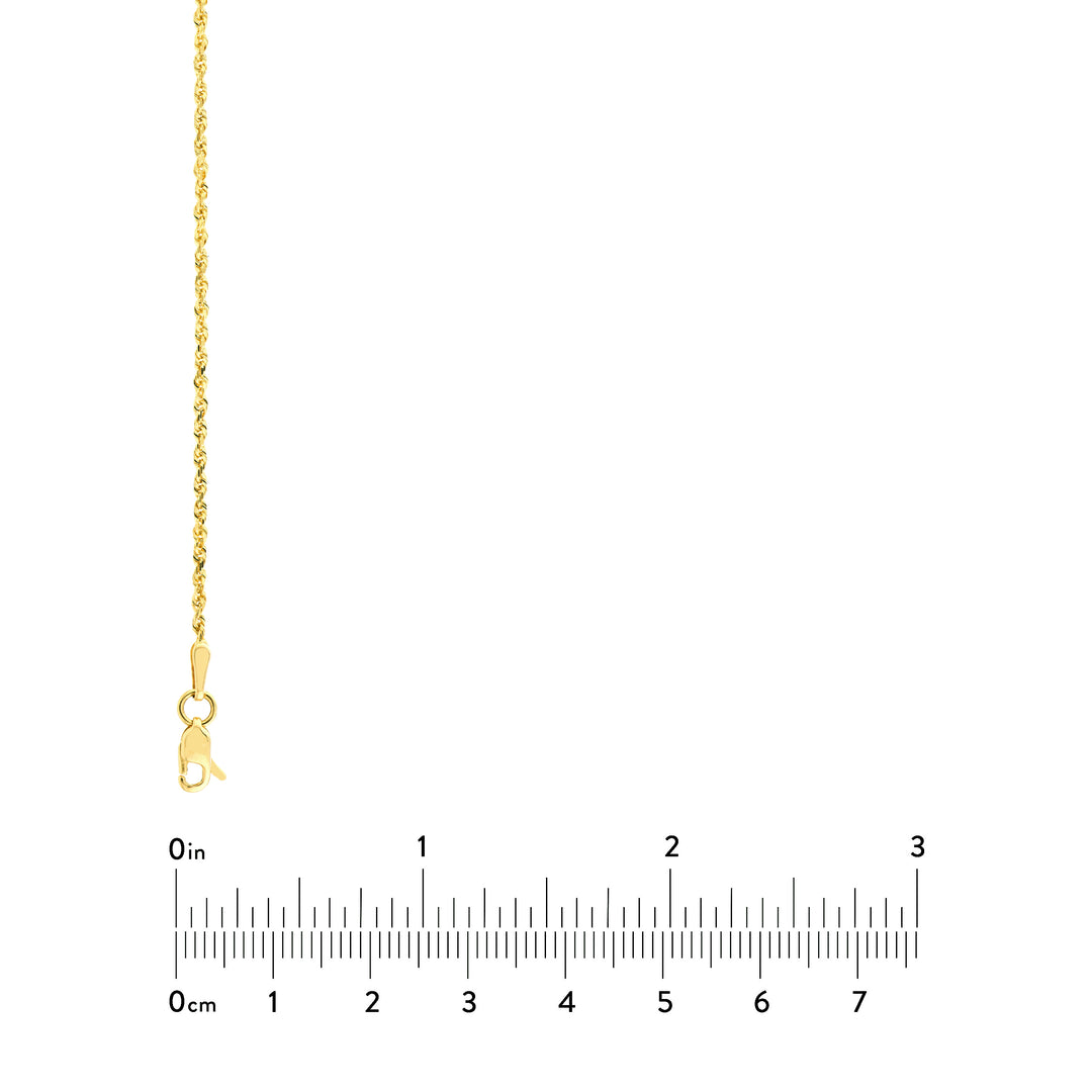 1.56mm D/C Rope Chain with Lobster Lock