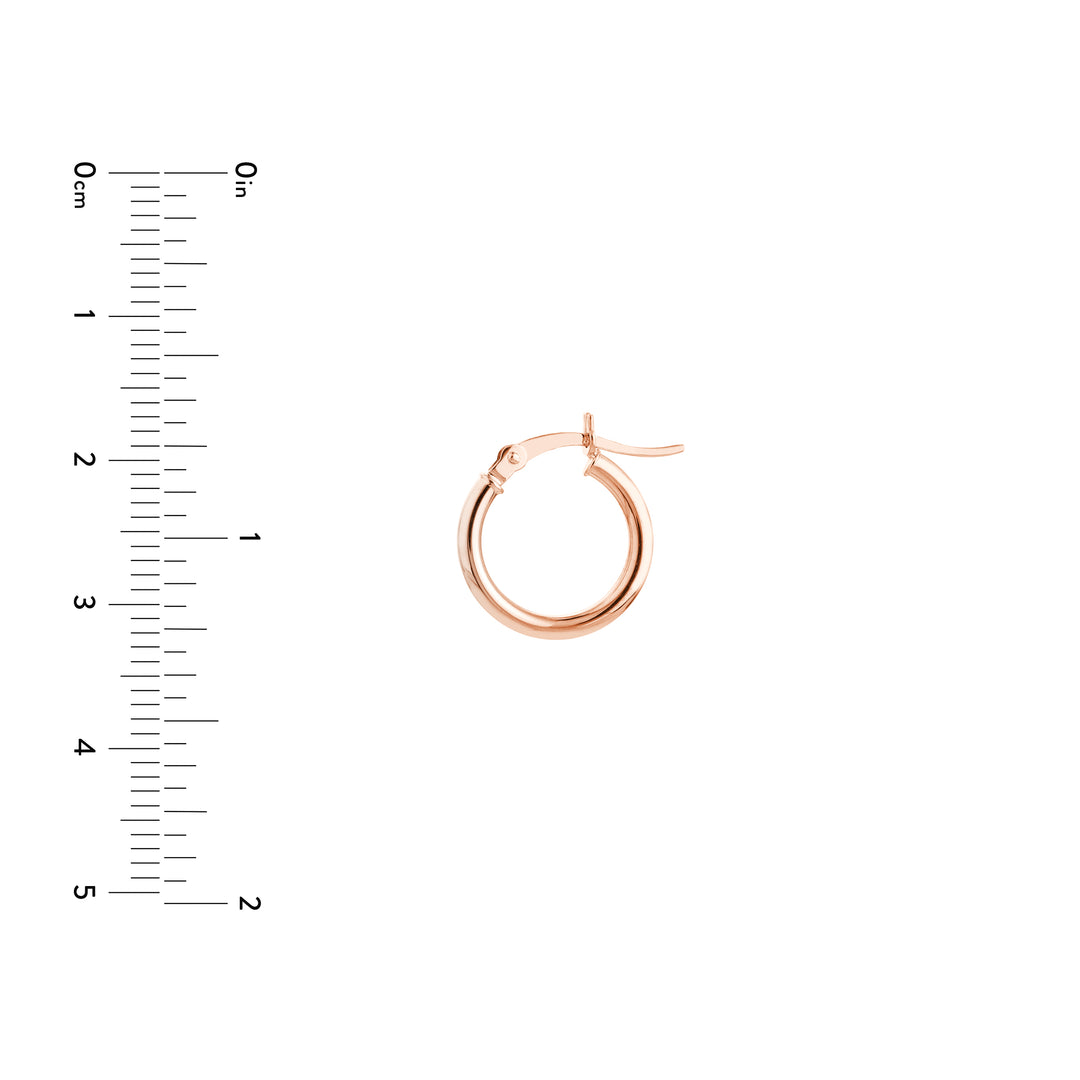 2mm x 15mm Polished Hoop Earrings