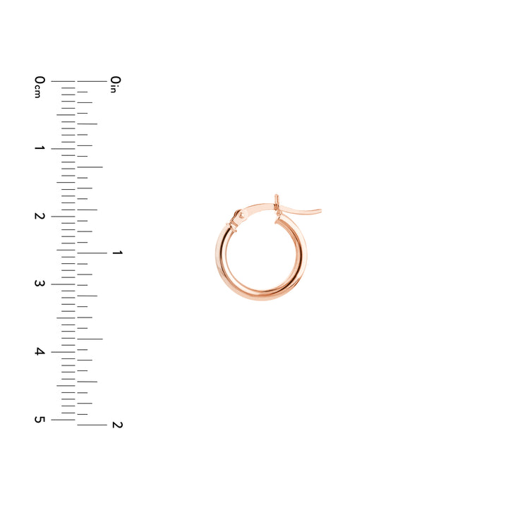 2mm x 15mm Polished Hoop Earrings