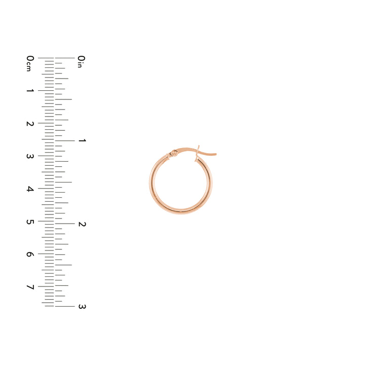 2mm x 20mm Polished Hoop Earrings