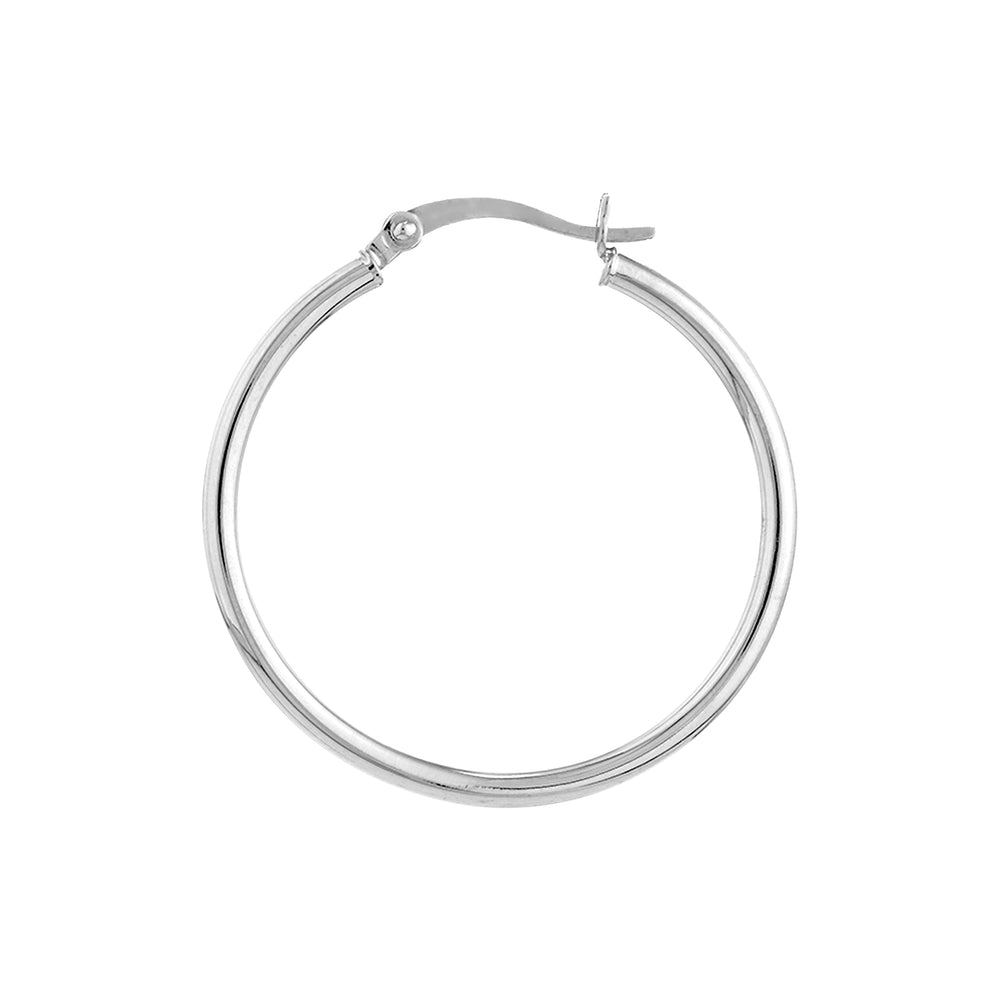 2mm x 30mm Polished Hoop Earrings
