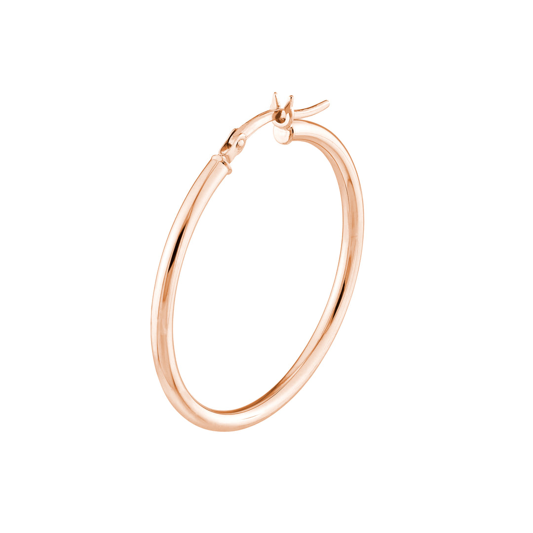 2mm x 30mm Polished Hoop Earrings