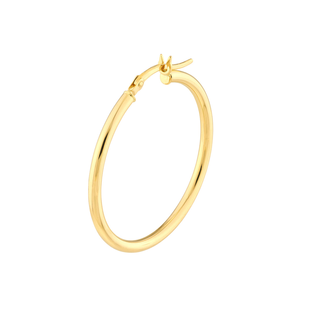 2mm x 30mm Polished Hoop Earrings