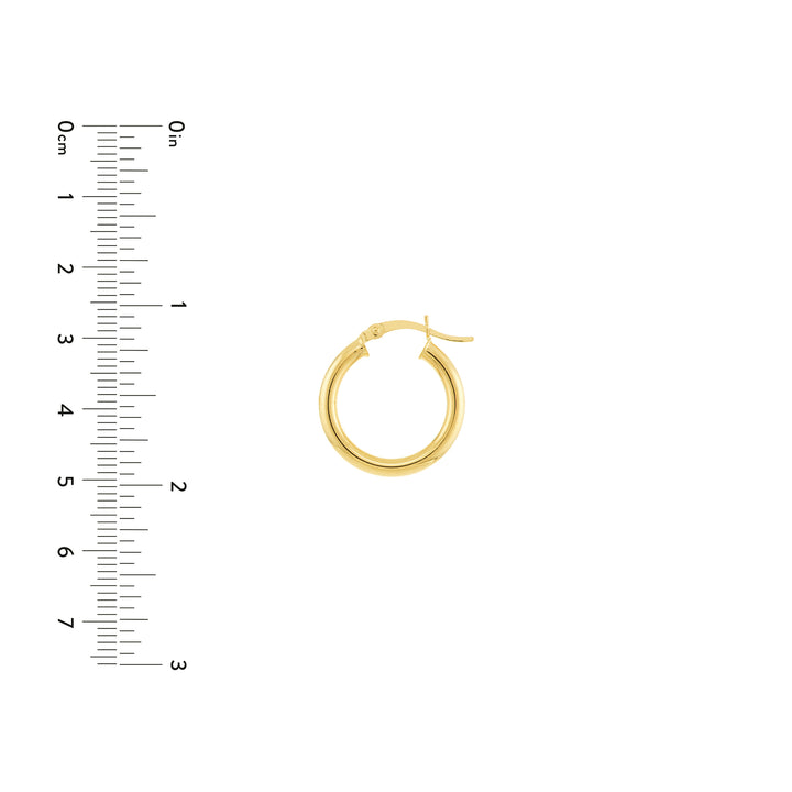 3mm x 20mm Polished Hoop Earrings