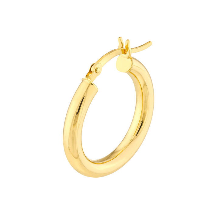 3mm x 20mm Polished Hoop Earrings