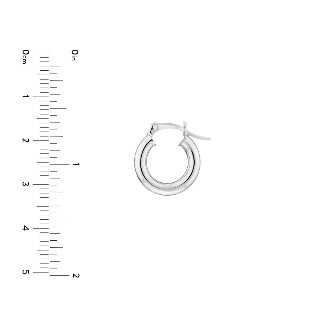 3mm x 15mm Polished Hoop Earrings