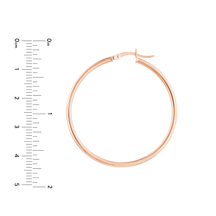 2mm x 40mm Polished Hoop Earrings