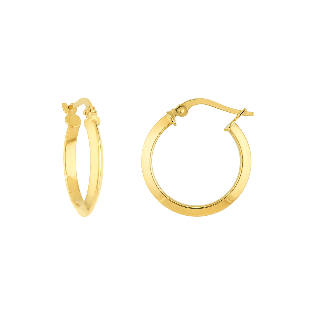 Small Knife Edge Hoop Earrings