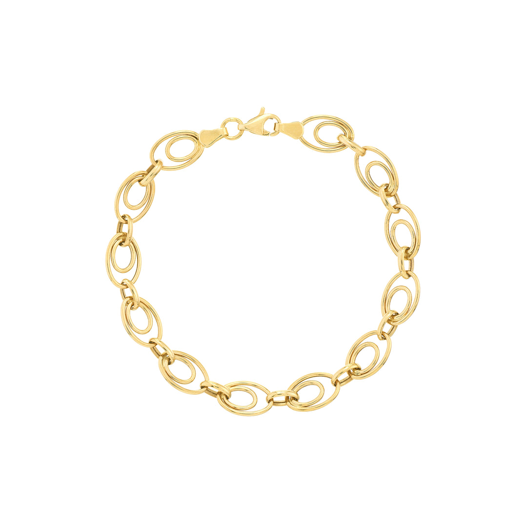Graduated Double Oval Link Bracelet