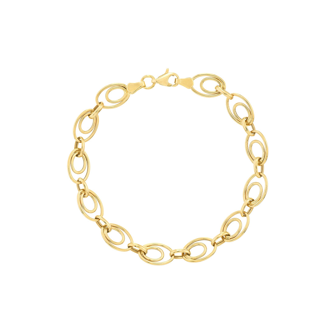 Graduated Double Oval Link Bracelet