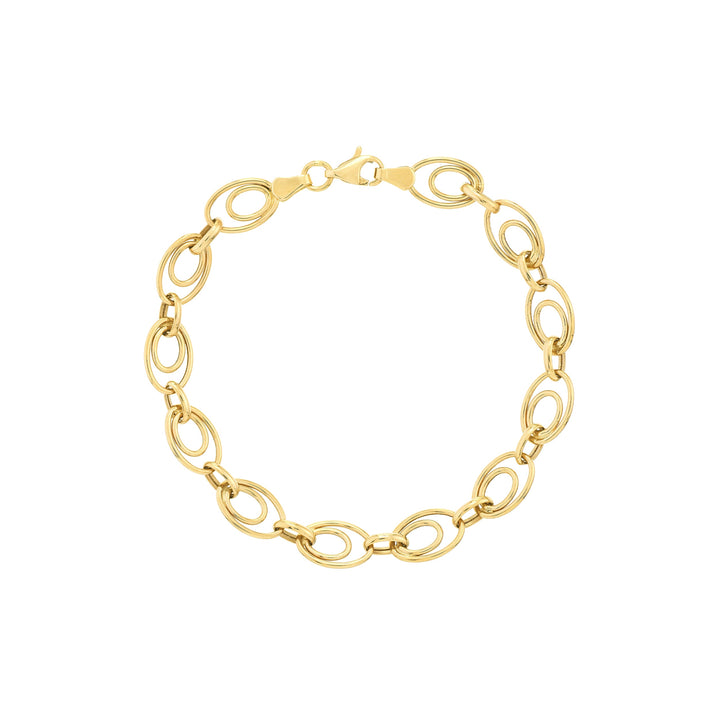 Graduated Double Oval Link Bracelet