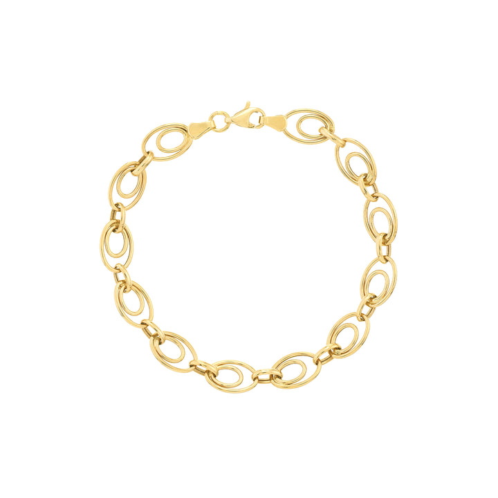 Graduated Double Oval Link Bracelet