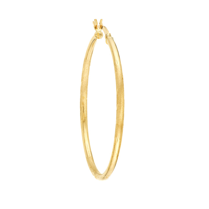 2 X 40mm DC Florentine Hoop Earrings