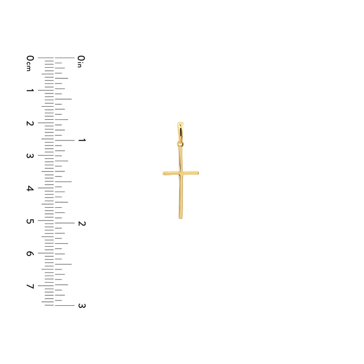 Polished Cross Pendant with Rounded Edges