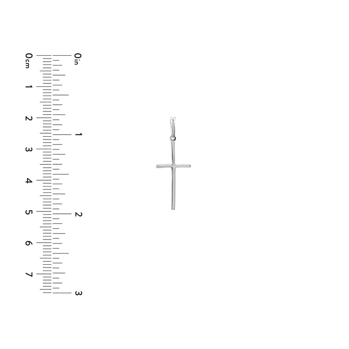 Polished Cross Pendant with Rounded Edges