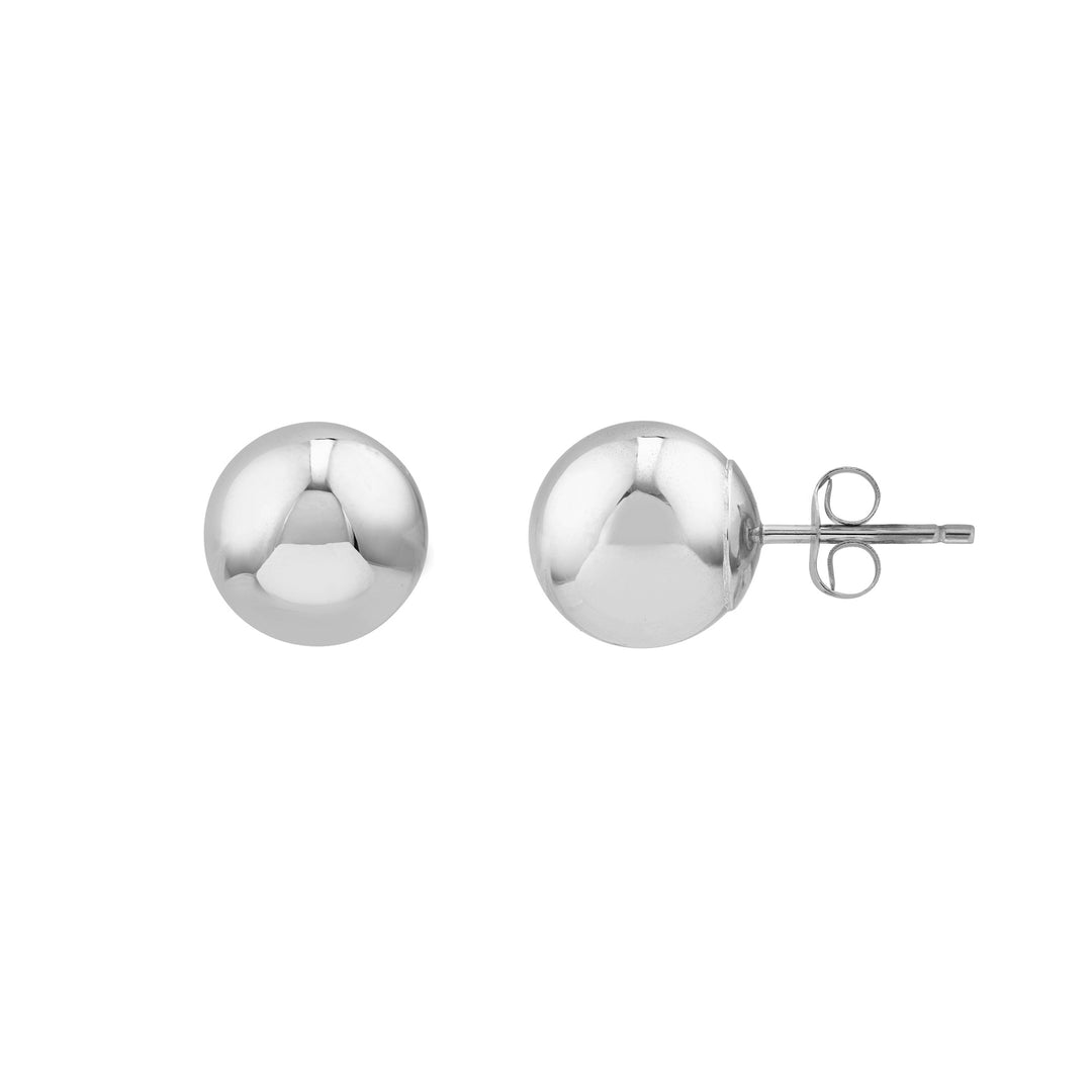 8mm Polished Ball Stud Earrings
