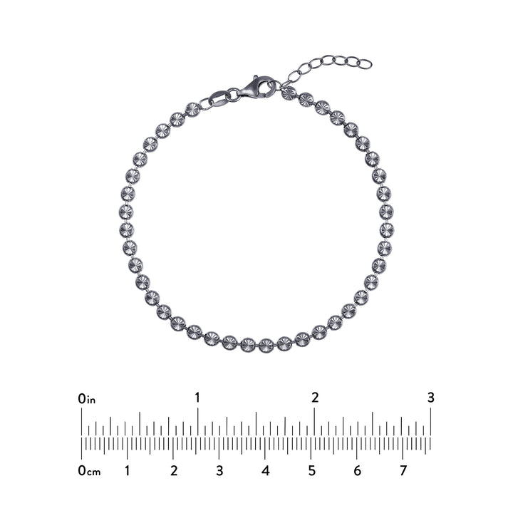 SS 3.5mm D/C Bead Adjustable Bracelet