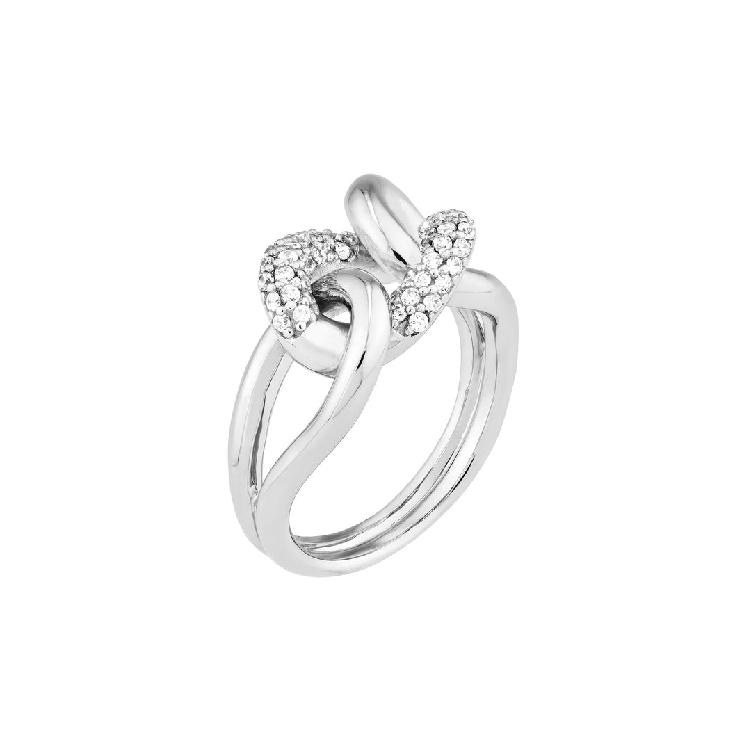 CZ Small Curb Link Ring