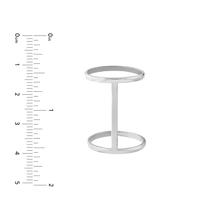 Sterling Silver Connected Double Band Ring
