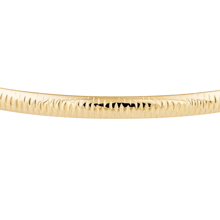 Diamond-Cut Tube Hinged Bangle