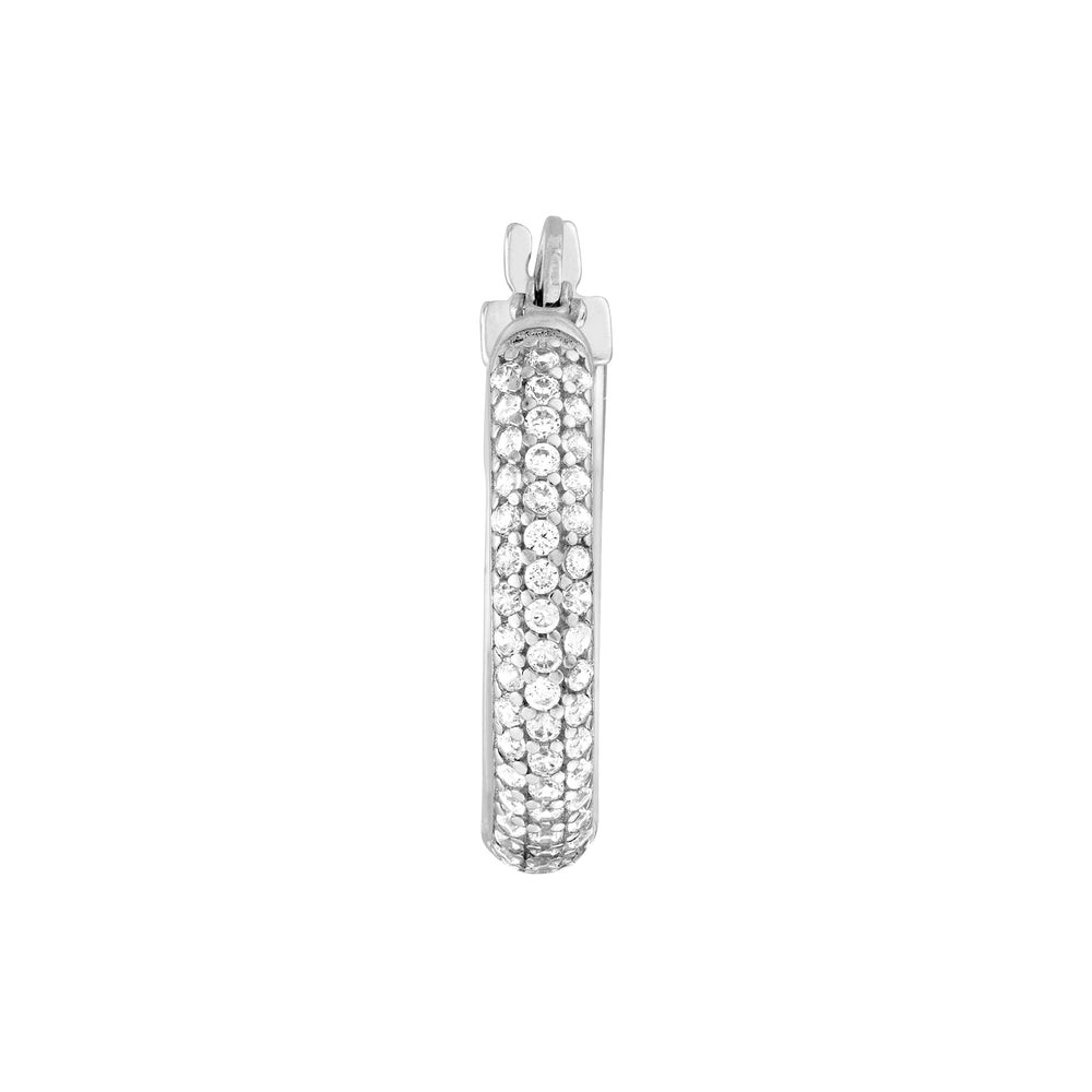 Pavé CZ Hoop Earrings