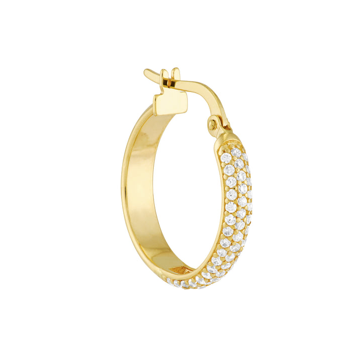 Pavé CZ Hoop Earrings