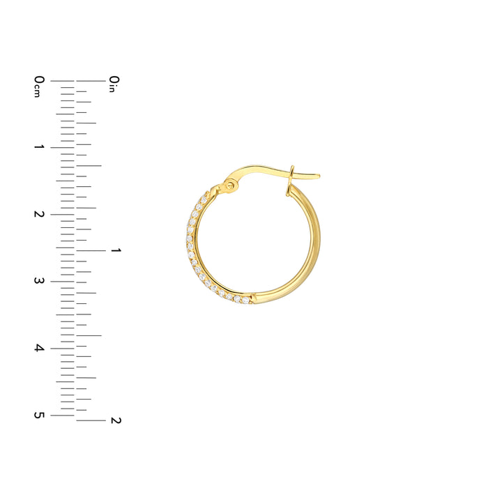 Pavé CZ Hoop Earrings