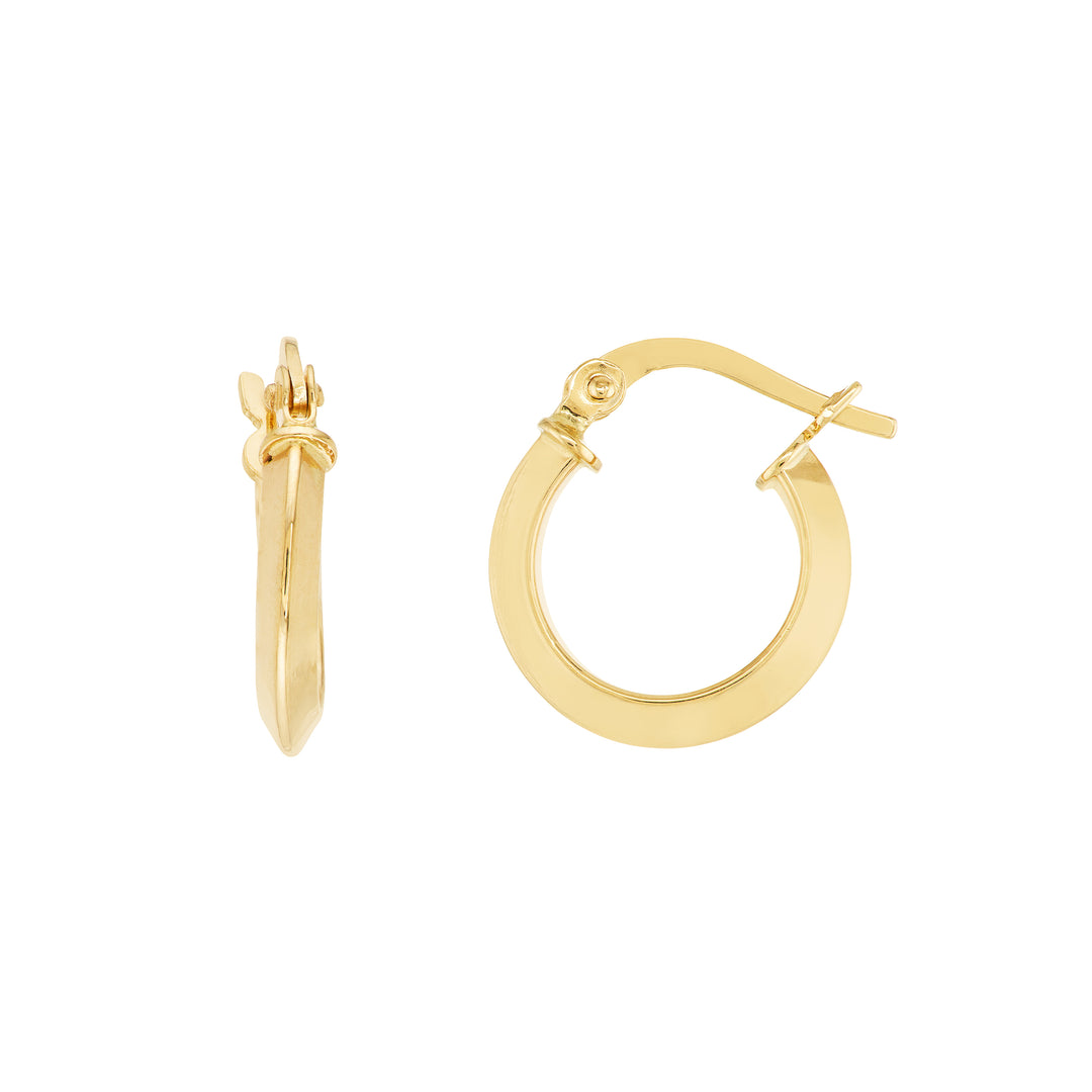 Knife Edge Mini Hoop Earrings