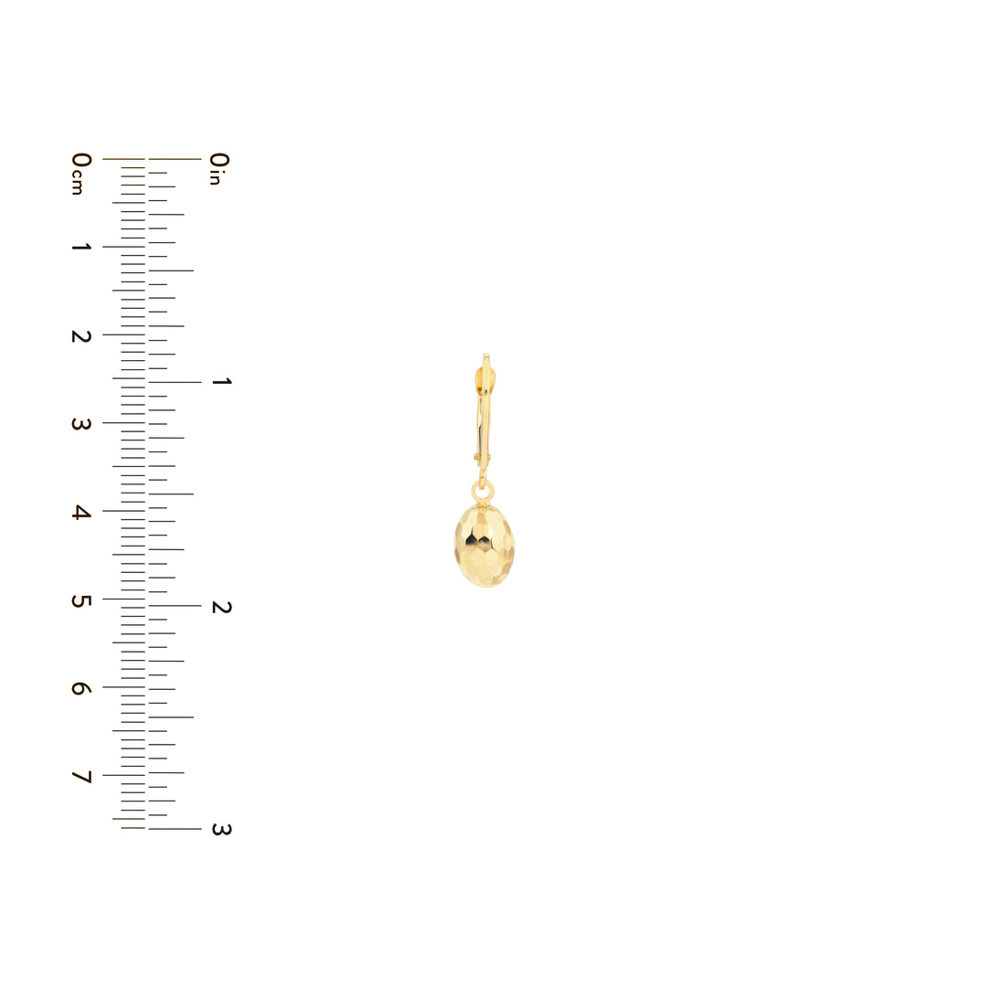 Textured Egg-Shaped Earrings on Leverback