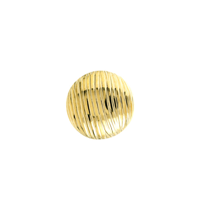 Ridged Button Stud Earrings on Post Back