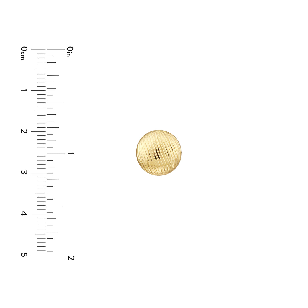 Ridged Button Stud Earrings on Post Back
