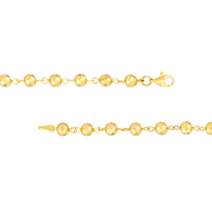 Diamond-Cut Beaded Bracelet