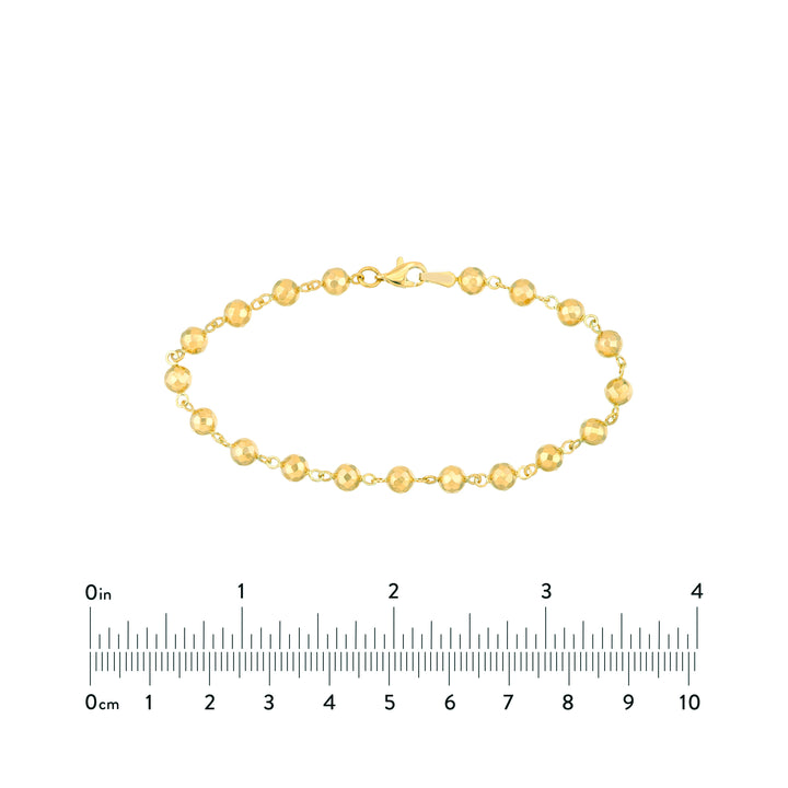 Diamond-Cut Beaded Bracelet