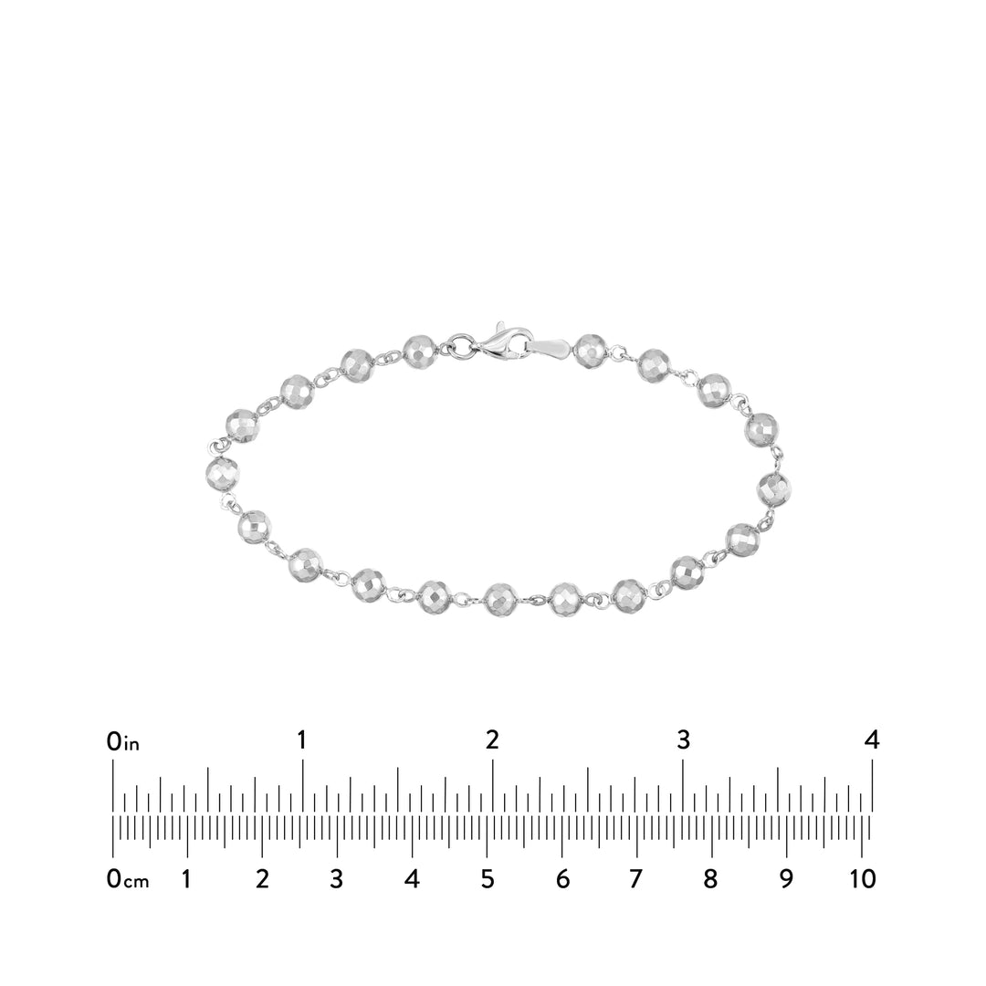 Diamond-Cut Beaded Bracelet
