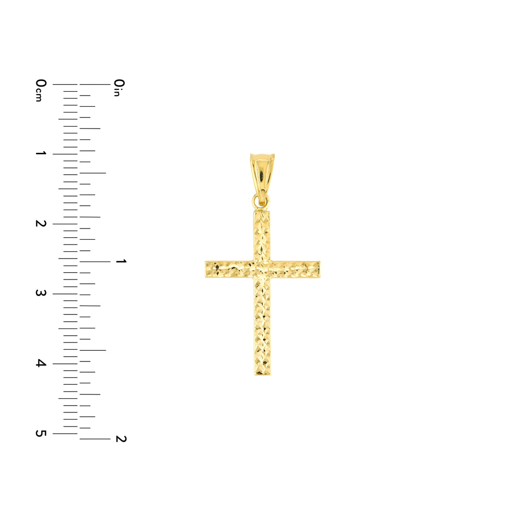 Reversible D/C and Polished Cross Pendant