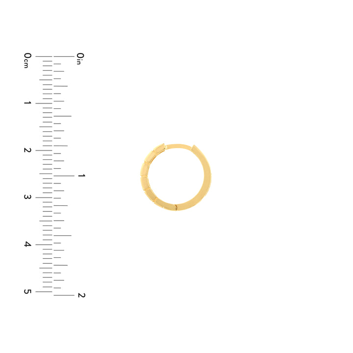 Square Design Huggie Hoop Earrings