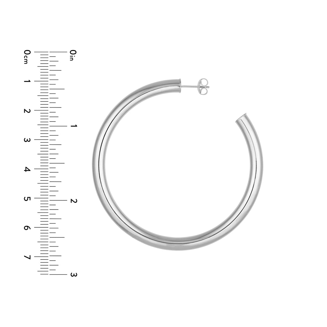 5mm x 60mm Tube Hoop Earrings