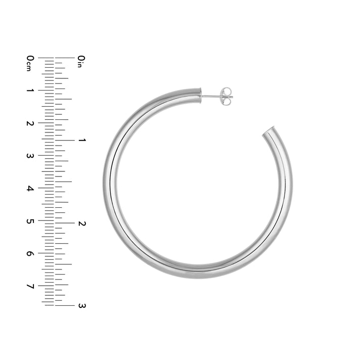 5mm x 60mm Tube Hoop Earrings