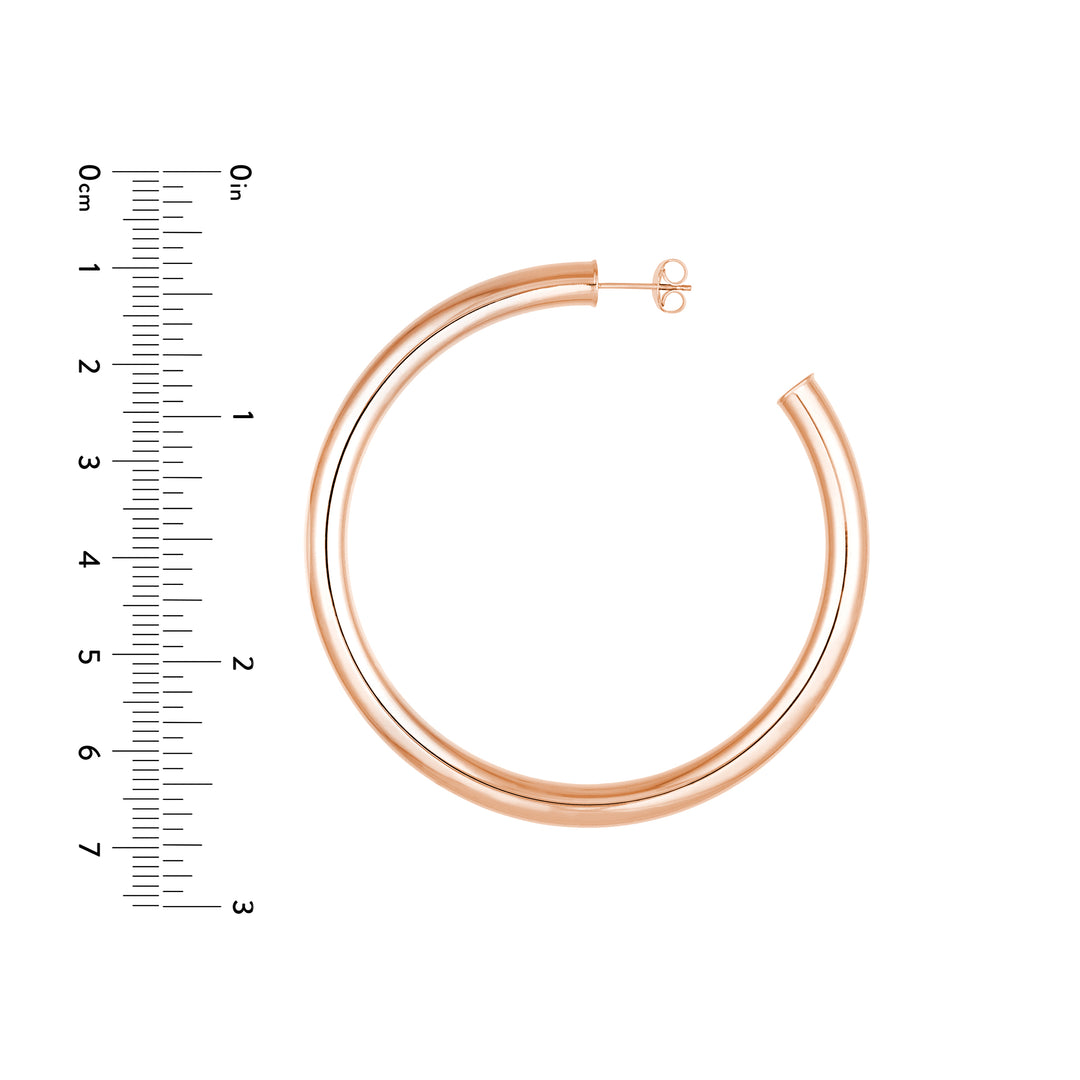 5mm x 60mm Tube Hoop Earrings