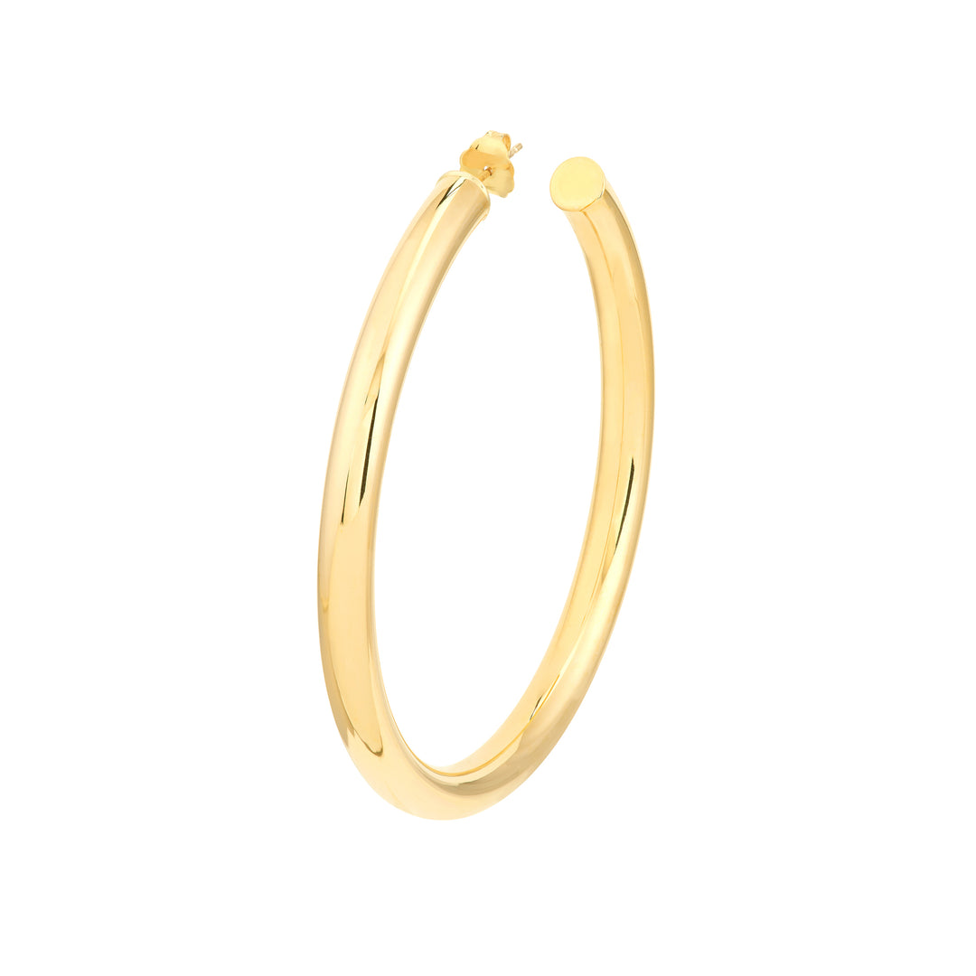 5mm x 60mm Tube Hoop Earrings