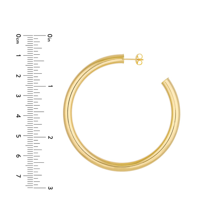 5mm x 60mm Tube Hoop Earrings