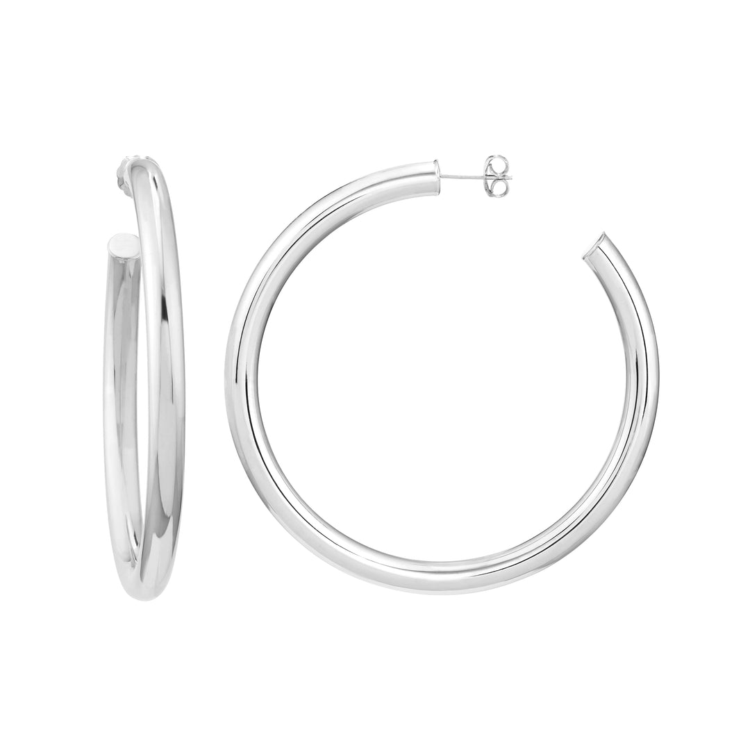 5mm x 60mm Tube Hoop Earrings
