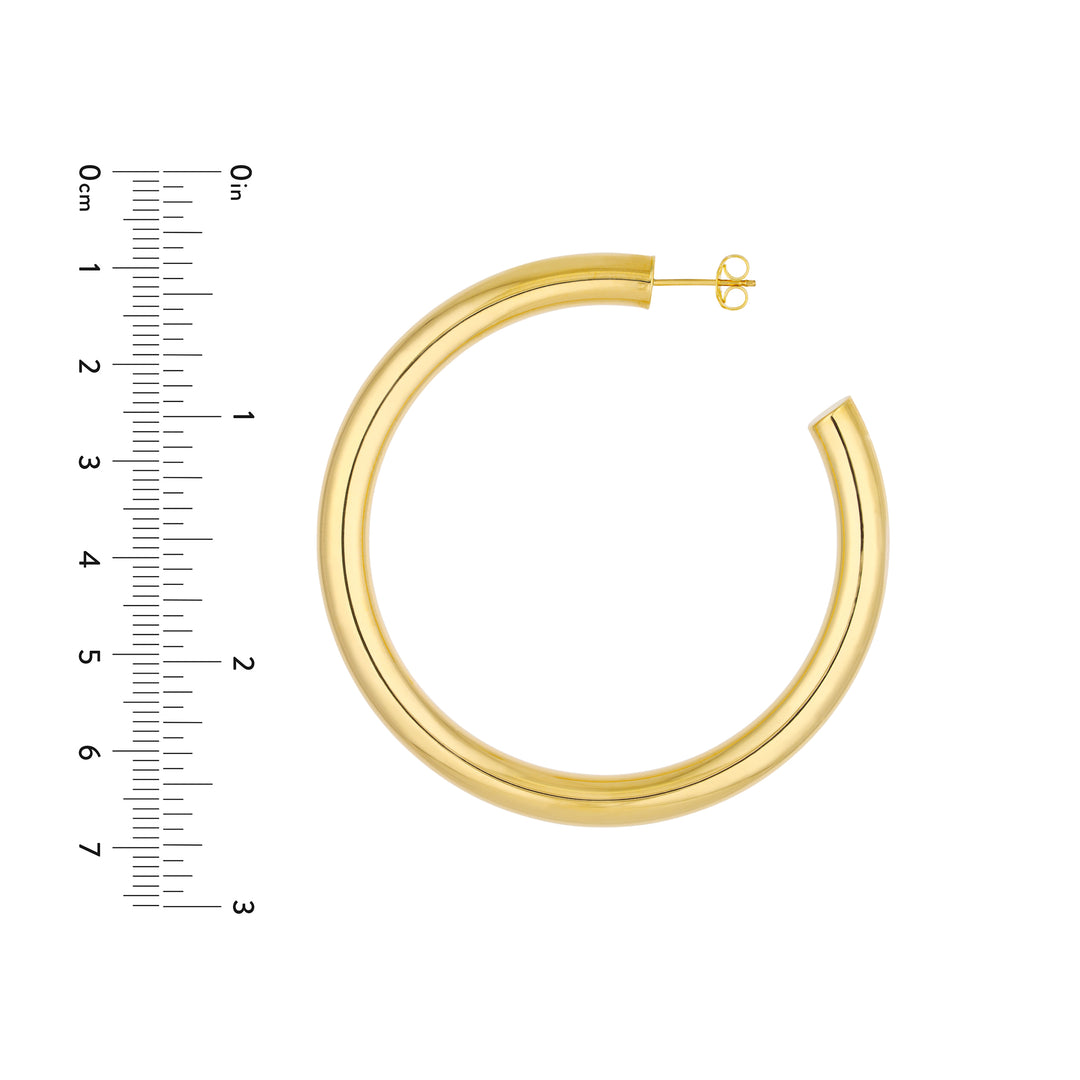 6mm x 60mm Tube Hoop Earrings