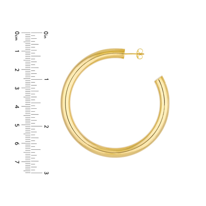 6mm x 60mm Tube Hoop Earrings