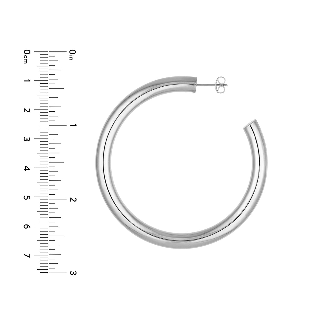 6mm x 60mm Tube Hoop Earrings
