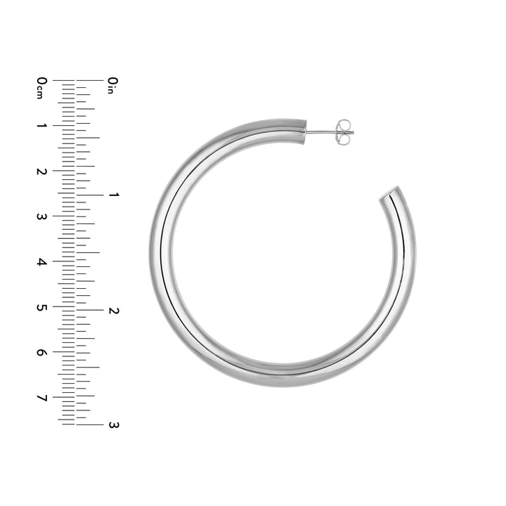 6mm x 60mm Tube Hoop Earrings