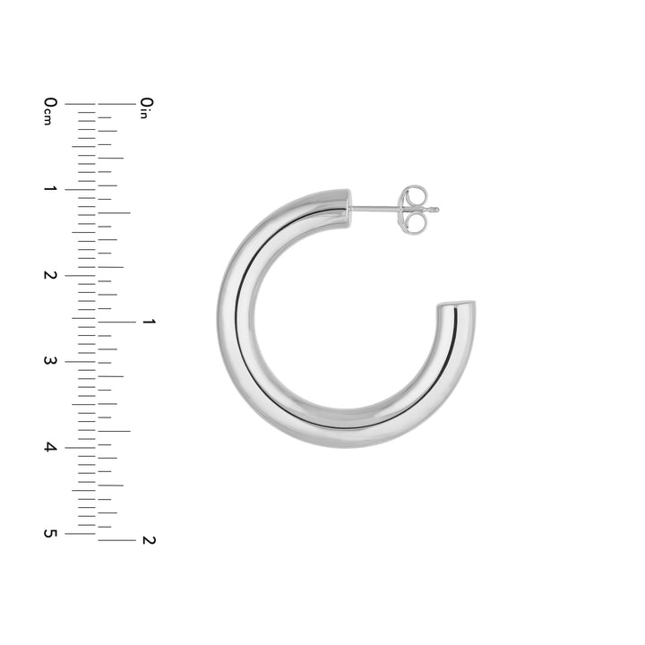 5mm x 30mm Tube Hoop Earrings