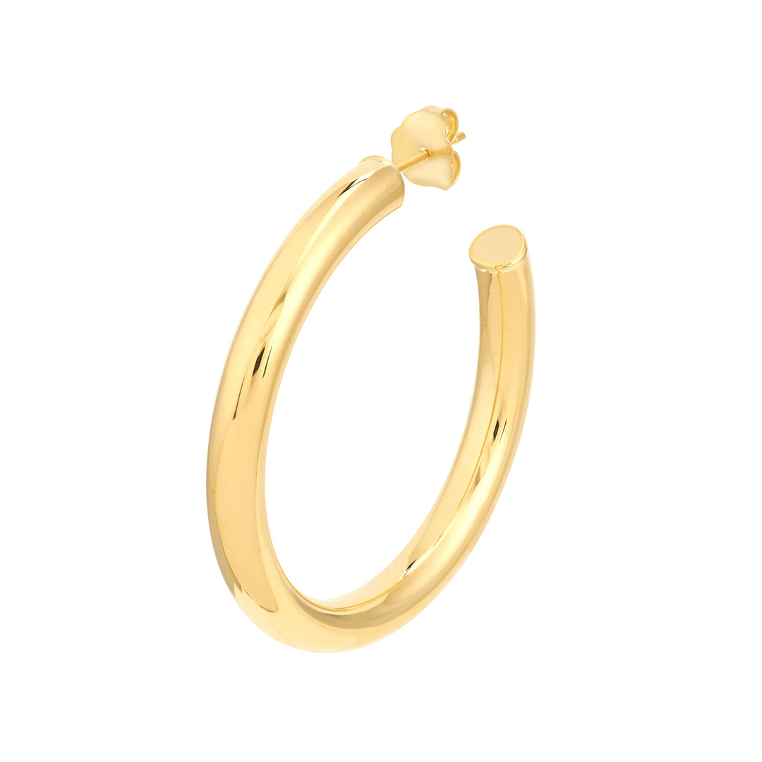 4mm x 35mm Tube Hoop Earrings